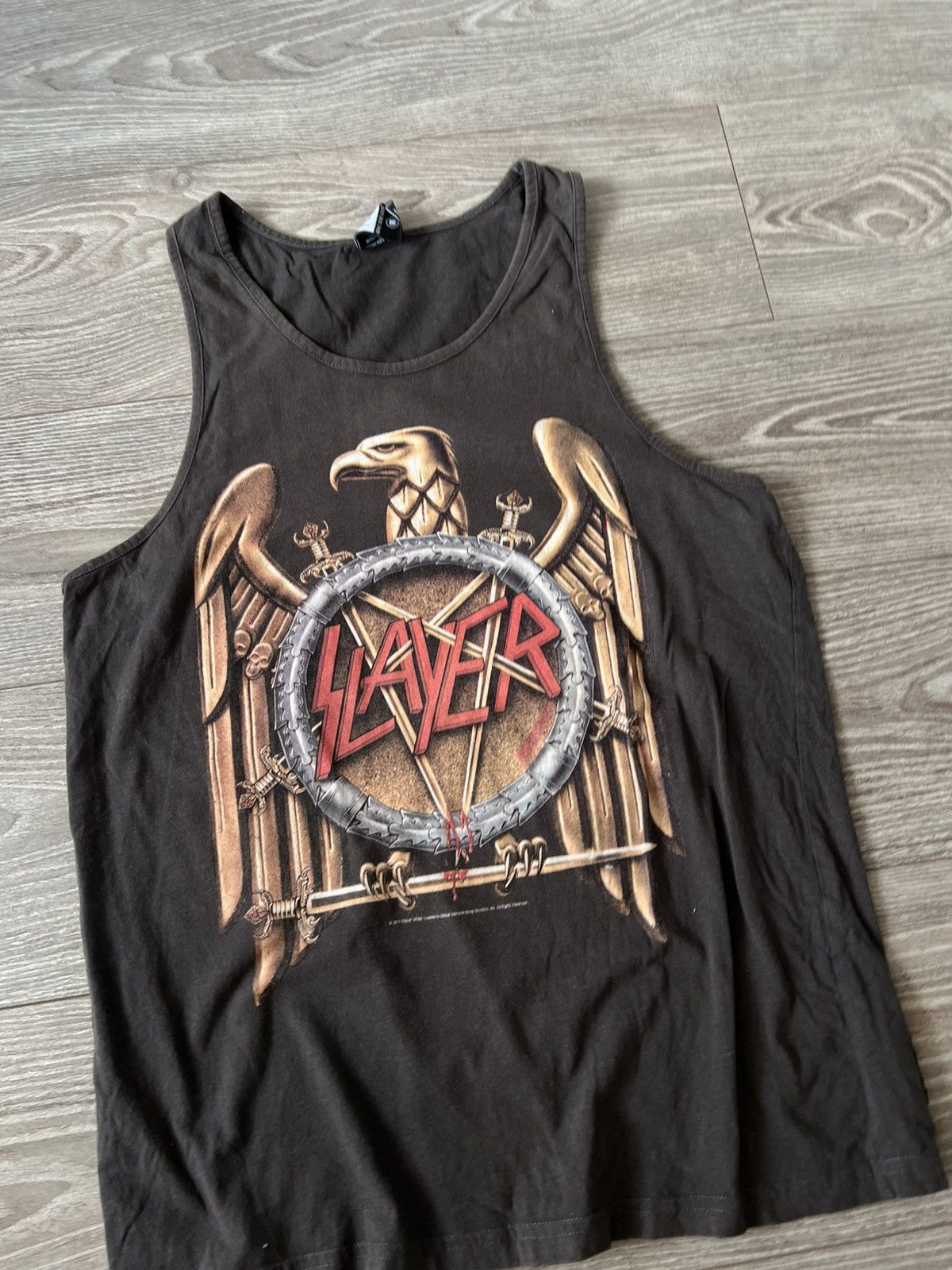 Slayer SLAYER Rock Bands Washed Distressed Tee Size US M / EU 48-50 / 2 - 3 Thumbnail