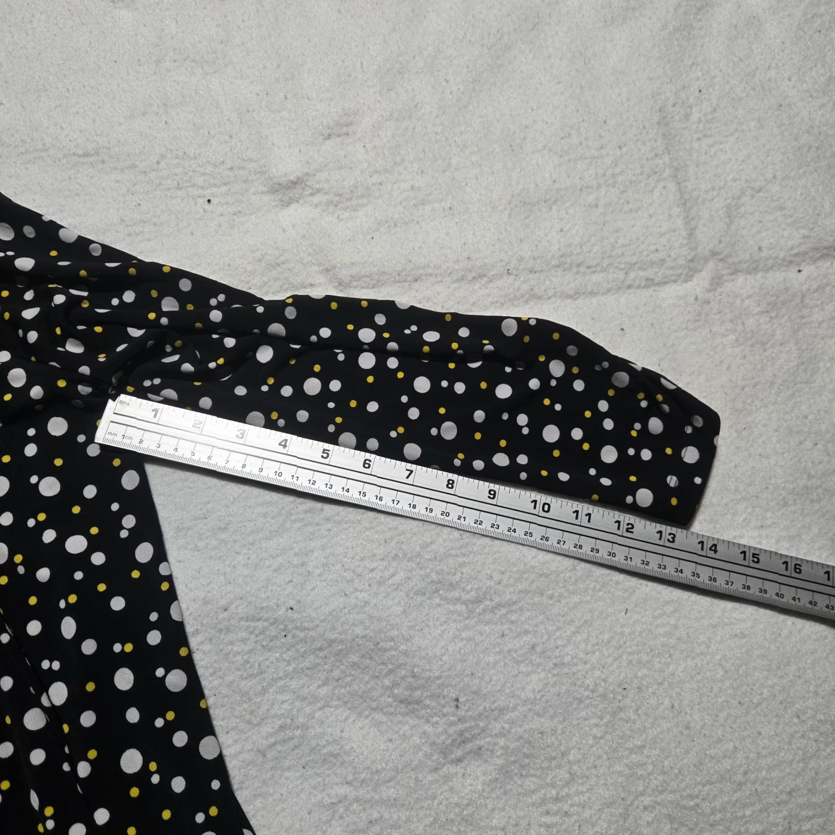 Vintage Cato Blouse Open Front Light Wieght Cardigan Ladies L Black Polka Dot New Womens Knit Top Summer Fall Spring Casual Travel Workwear Men's? Size L / US 10 / IT 46 - 4 Thumbnail