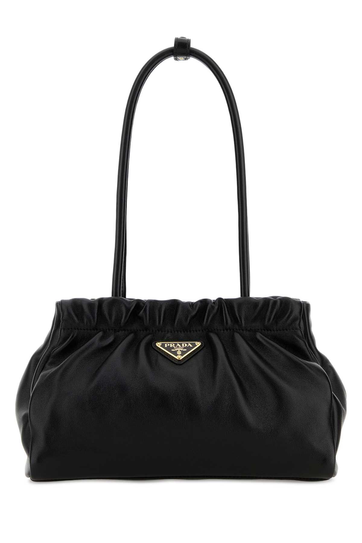 Prada Black Nappa Leather Shoulder Bag Size ONE SIZE - 1 Thumbnail