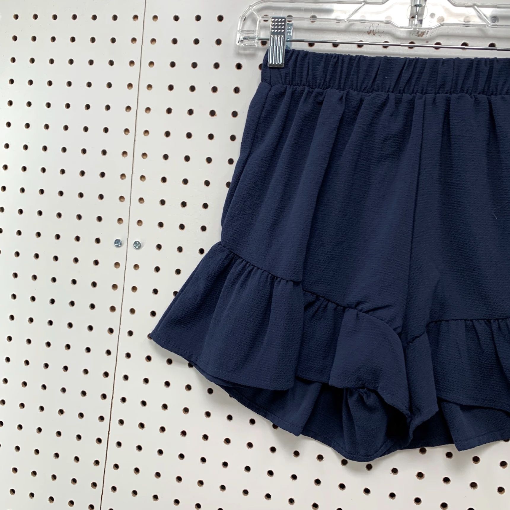 Vintage VINTAGE Tyche Skirt Skort Shorts Womens Small Navy Blue Ruffled Stretch 24x2.5 Size 28" / US 6 / IT 42 - 3 Thumbnail