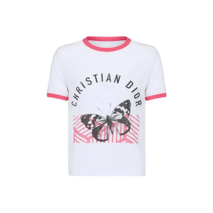 Dior Dior Butterfly Print Short Sleeve T-Shirt 0079 Size XS / US 0-2 / IT 36-38 - 1 Thumbnail