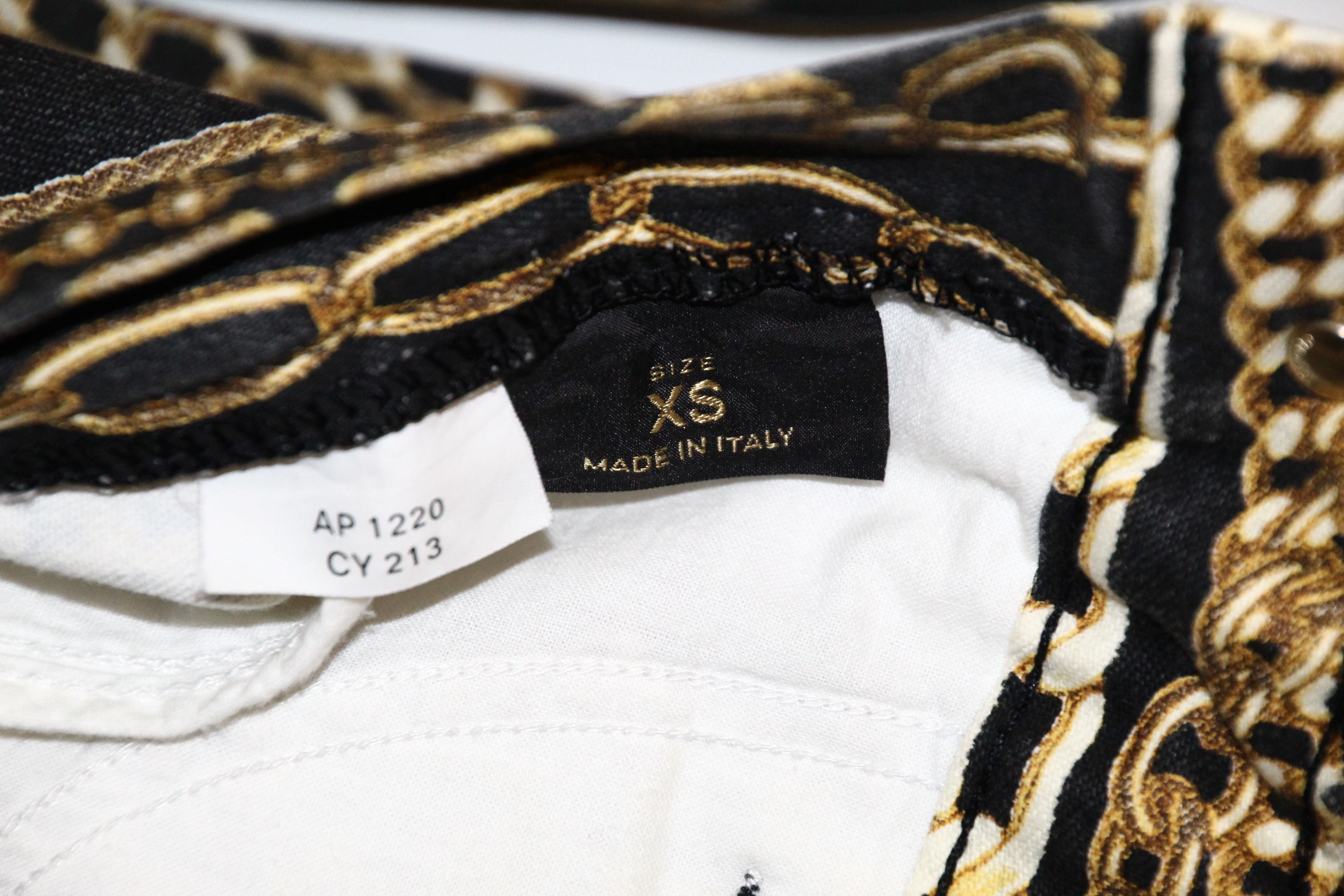 Roberto Cavalli Made in Italy. Roberto Cavalli Gold Chain Y2K Luxury Jeans Size US 28 / EU 44 - 10 Thumbnail