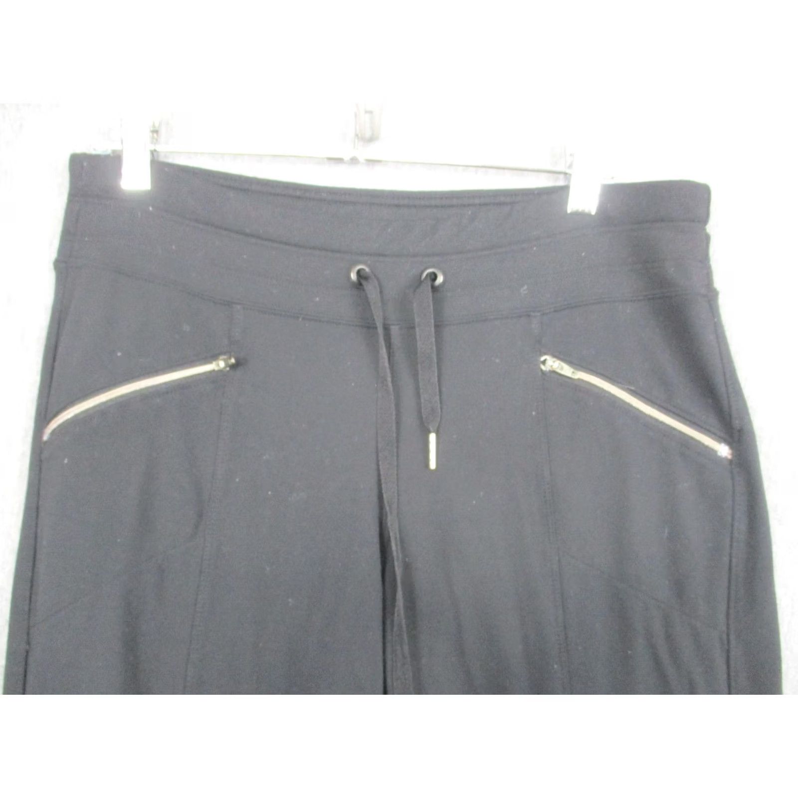 Athleta Athleta Track Pants Womens Small Black Straight Leg Supplex Stretch Pockets Size 28" / US 6 / IT 42 - 2 Thumbnail