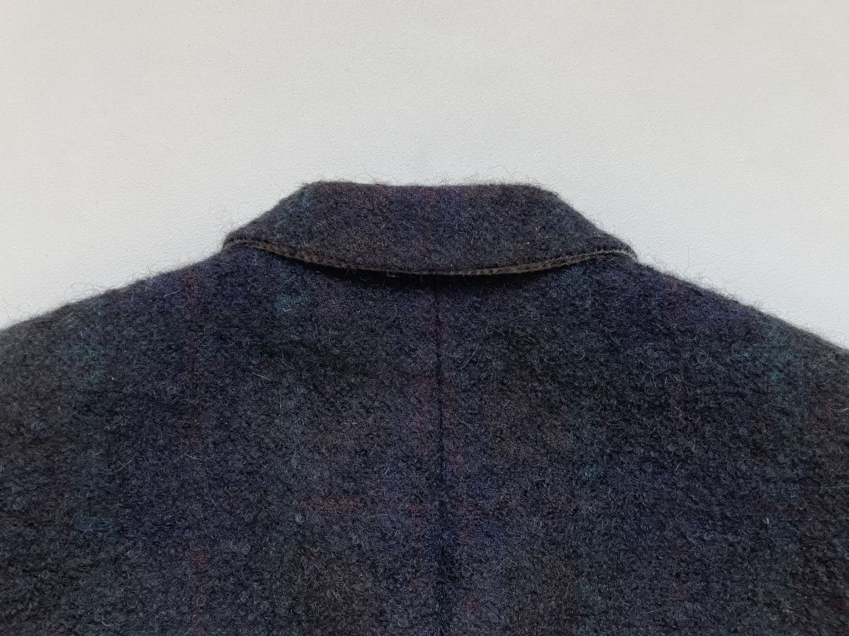 Dries Van Noten Black Boucle Check Wool Overcoat Size US S / EU 44-46 / 1 - 16 Thumbnail