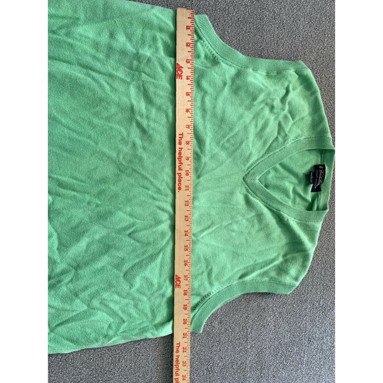 Brooks Brothers Brooks Brothers Sleeveless Sweater Light Green Mens L Supima cotton Argyle/Diamond Knit Pullover Casual Shirt? Size US L / EU 52-54 / 3 - 5 Thumbnail