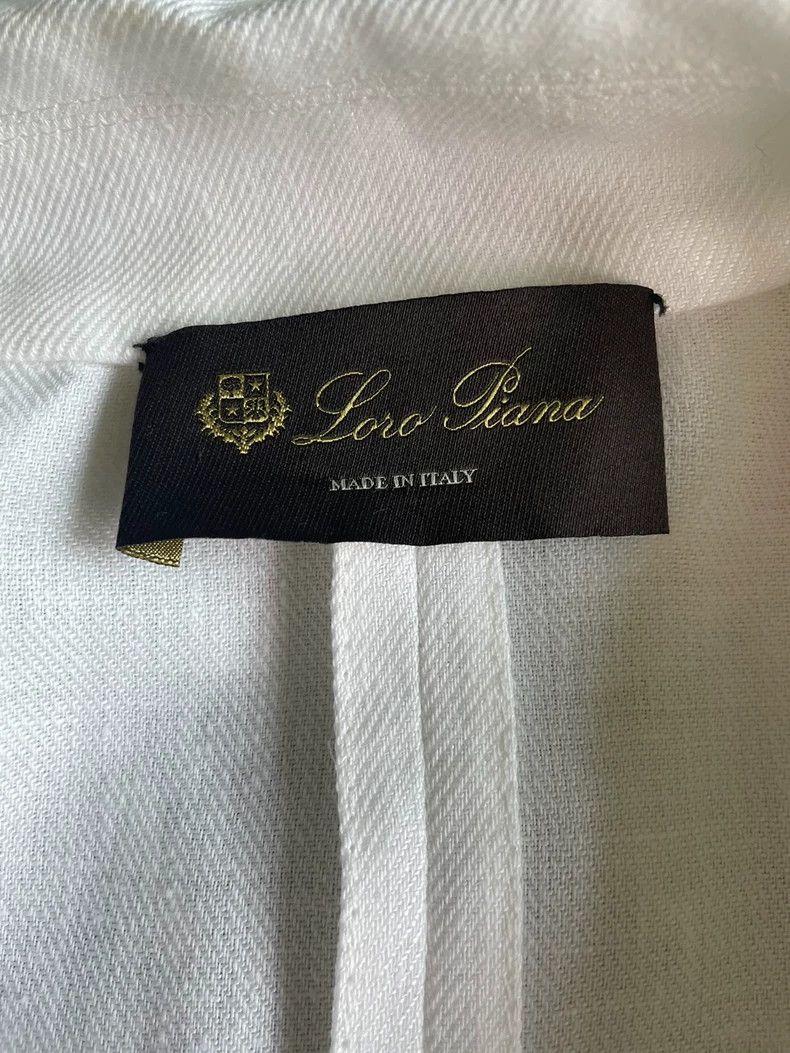 Loro Piana LORO PIANA Spring/summer new white cuff pattern linen coat Size S / US 4 / IT 40 - 6 Thumbnail