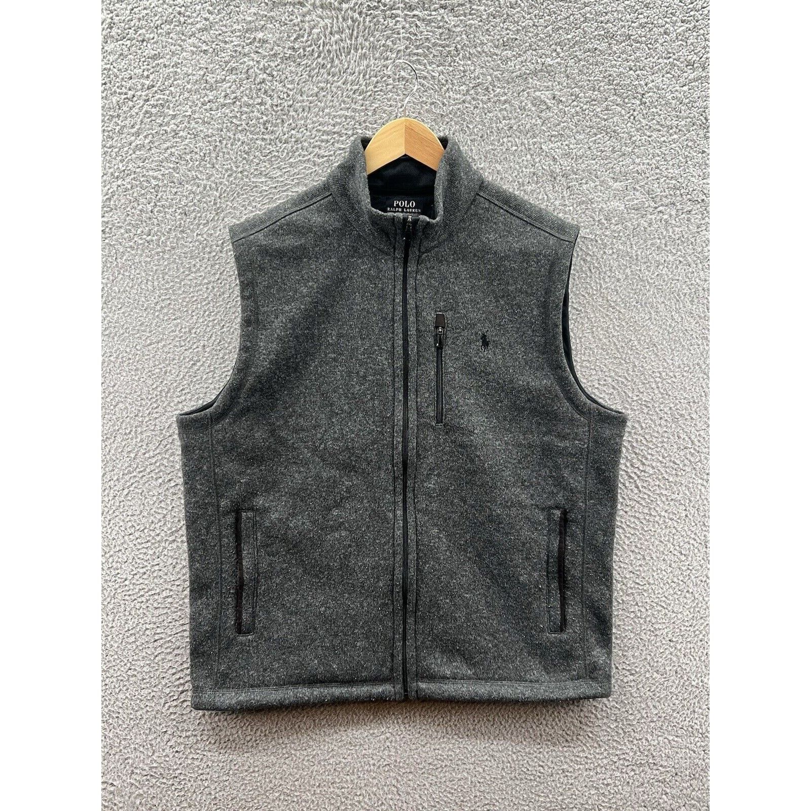 Polo Ralph Lauren Polo Ralph Lauren Full Zip Heather Gray Performance Vest Grailed