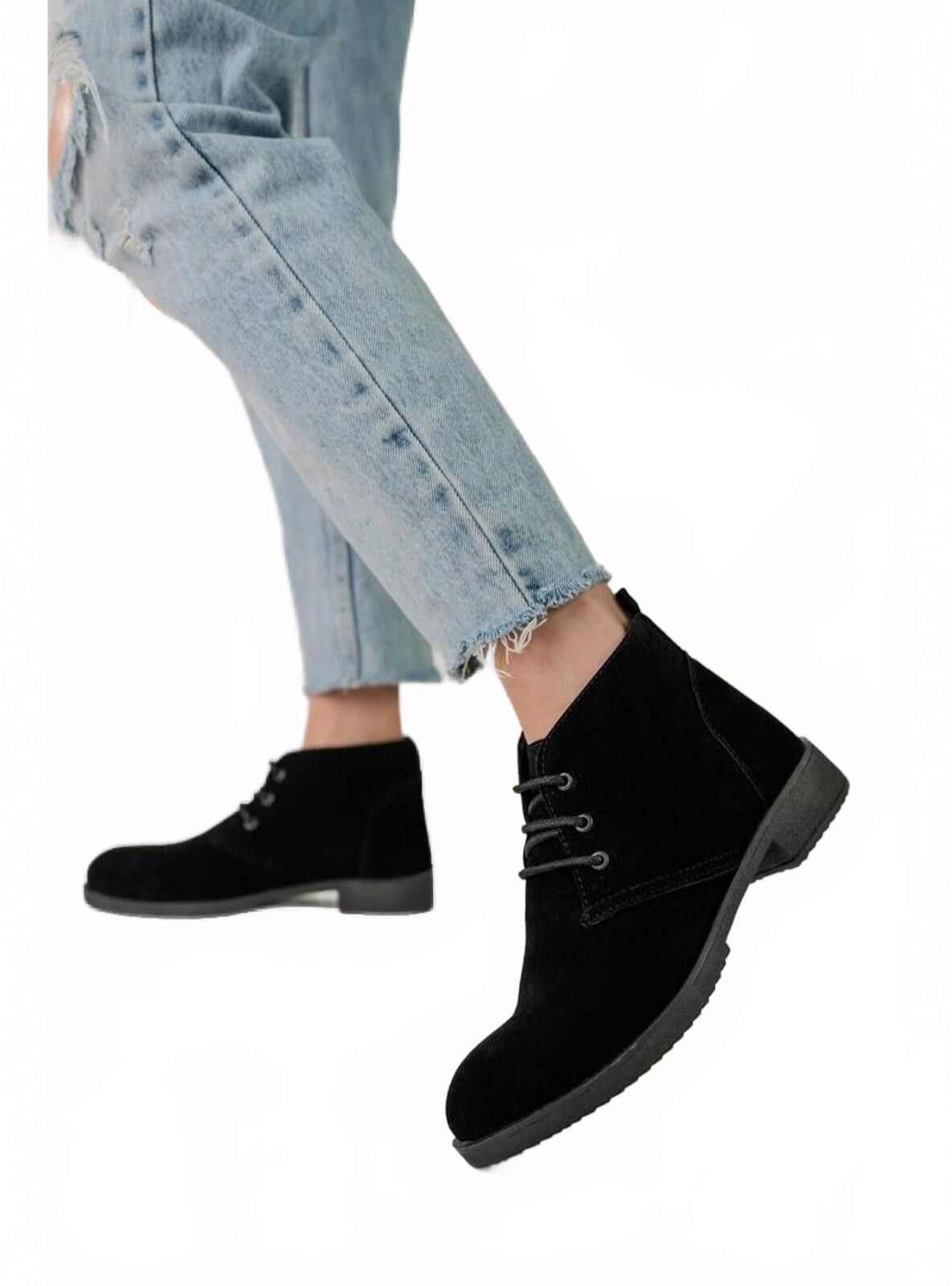 Genetic Manipulation Shinichiro Kuriya Black Suede Ankle Boots for Women, Size - 8 Size US 8 / IT 38 - 4 Thumbnail