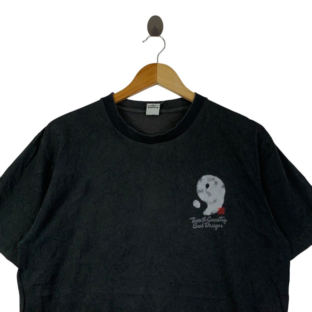 Vintage Vintage T&C Surf Designs Yin Yang Graphic Tee Washed Black Size US L / EU 52-54 / 3 - 3 Thumbnail