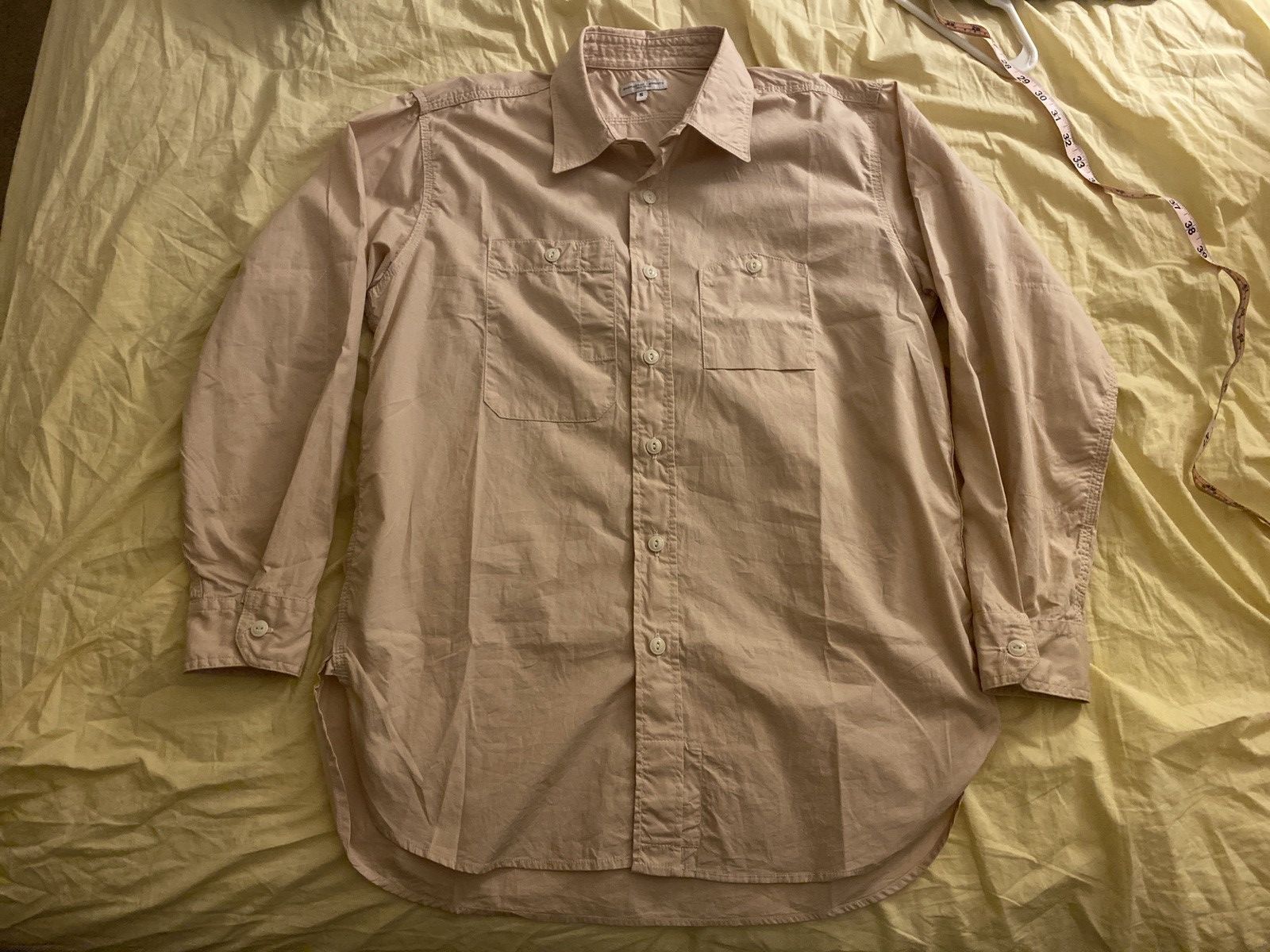 image of Engineered Garments Pink Poplin Workshirt (S), Men's (Size Small)