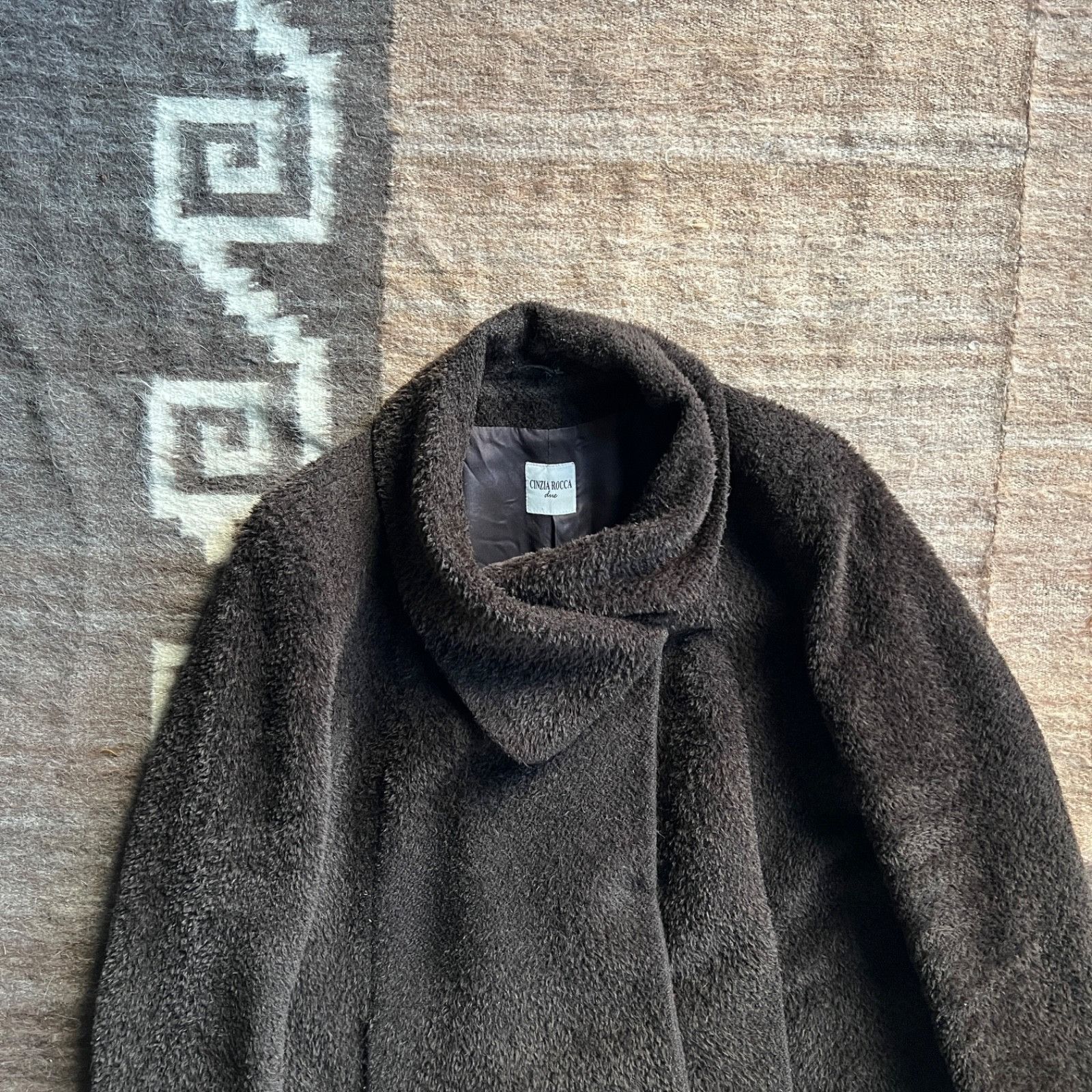 Cinzia Rocca Cinzia Rocca Alpaca Wool Italian Luxury Coat 9776AC Size L / US 10 / IT 46 - 4 Thumbnail