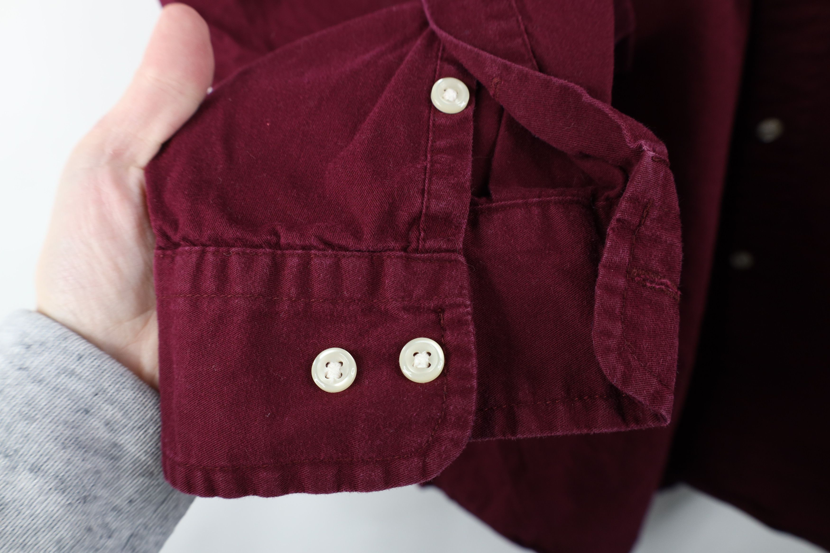 Polo Ralph Lauren Vintage 90s Ralph Lauren Collared Button Down Shirt Burgundy Size US XL / EU 56 / 4 - 8 Thumbnail