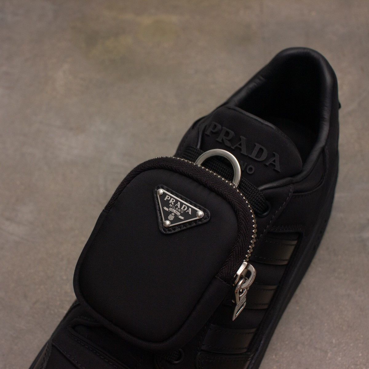 Adidas × Prada ADIDAS X PRADA RE-Nylon Forum Low Black Sneakers GY7043 Size US 7 / IT 37 - 12 Thumbnail
