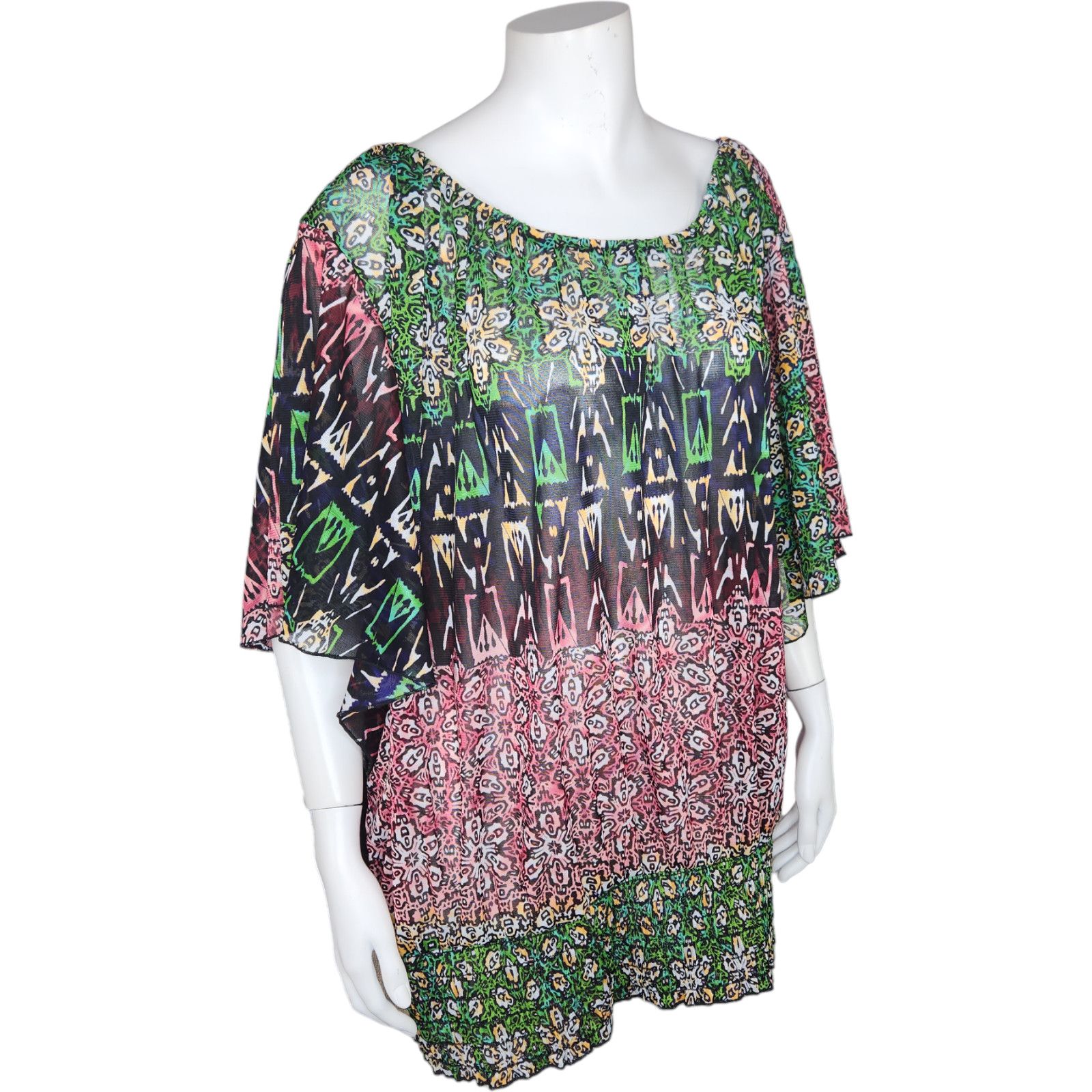 Other Lane Bryant Womens 26/28 Bell Sleeve Smocked Hem Blouse NWT Size 4XL / US 24-26 - 2 Thumbnail