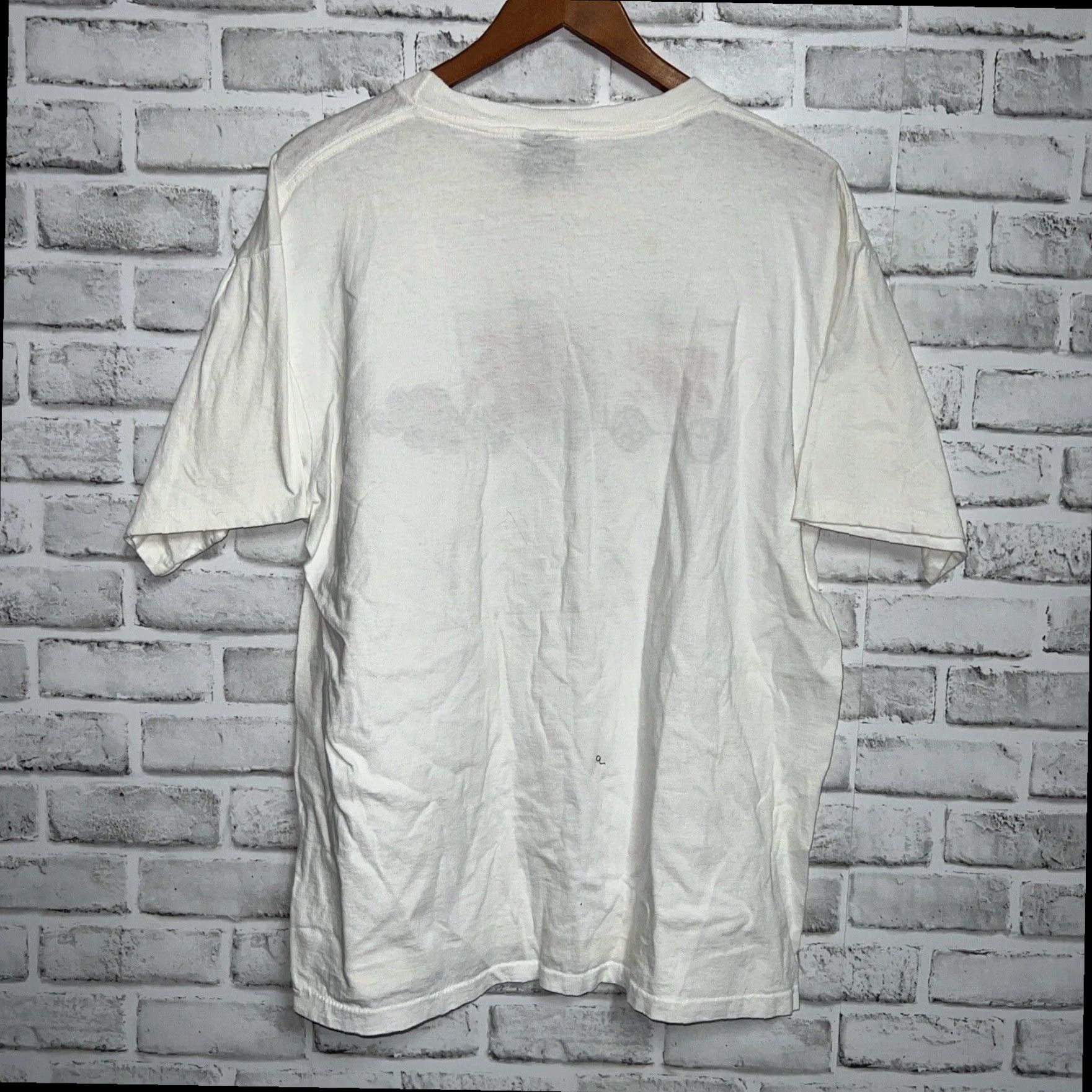 Vintage VINTAGE Single Stitch Weekends Circus Of The Stars T-Shirt Adult XL White Mens Size US XL / EU 56 / 4 - 5 Thumbnail