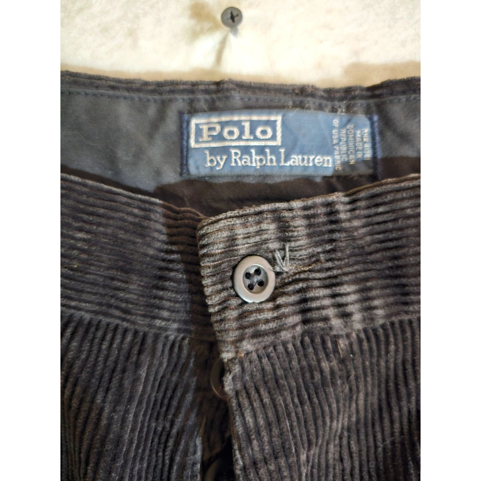 Polo Ralph Lauren VINTAGE Polo Ralph Lauren Corduroy Pants Regular Fit Button-Fly Men's 40x32 Brown Size US L / EU 52-54 / 3 - 3 Thumbnail