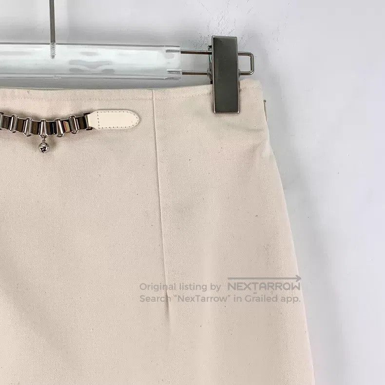 Hermes Hermes 2022 Beige Bell Chain Decorated Cotton Casual Skirt Size 24" / US 00 / IT 34 - 3 Thumbnail