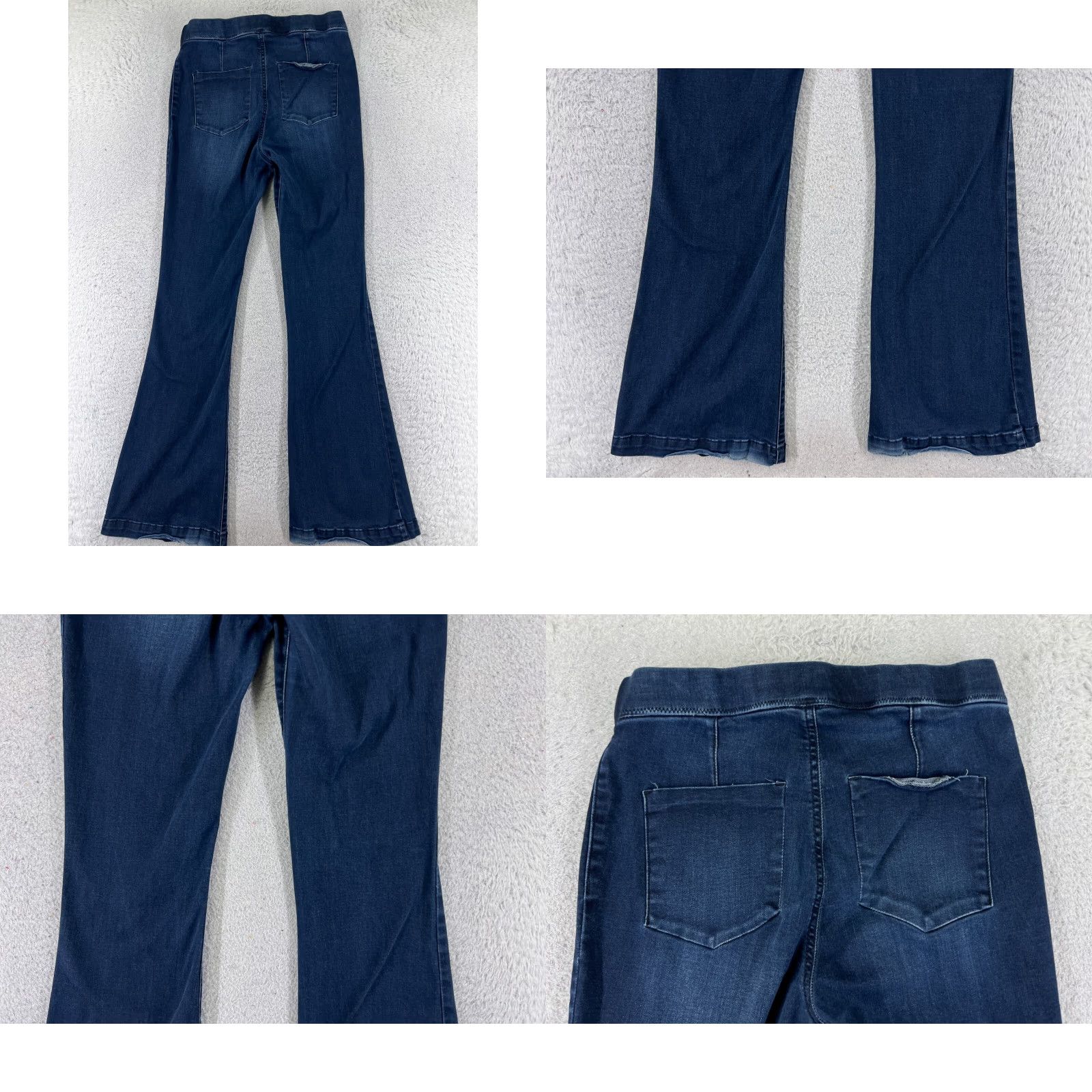 Vintage Peace Love World Jeans Womens 7 Blue Denim Flare Pullon Lace Up Cotton Jeans Size 28" / US 6 / IT 42 - 10 Thumbnail