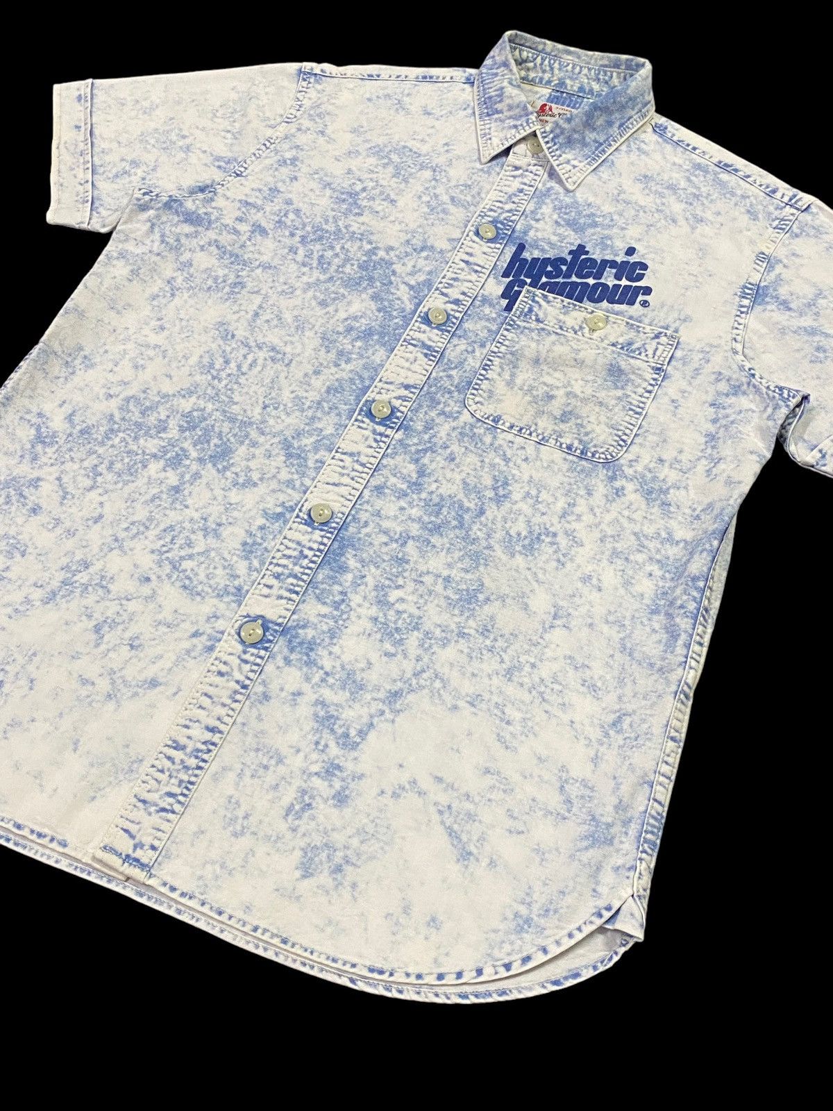 Hysteric Glamour × Japanese Brand Rare Design‼️Hysteric Glamour Acid Wash Shirt Button Ups Size US M / EU 48-50 / 2 - 18 Thumbnail