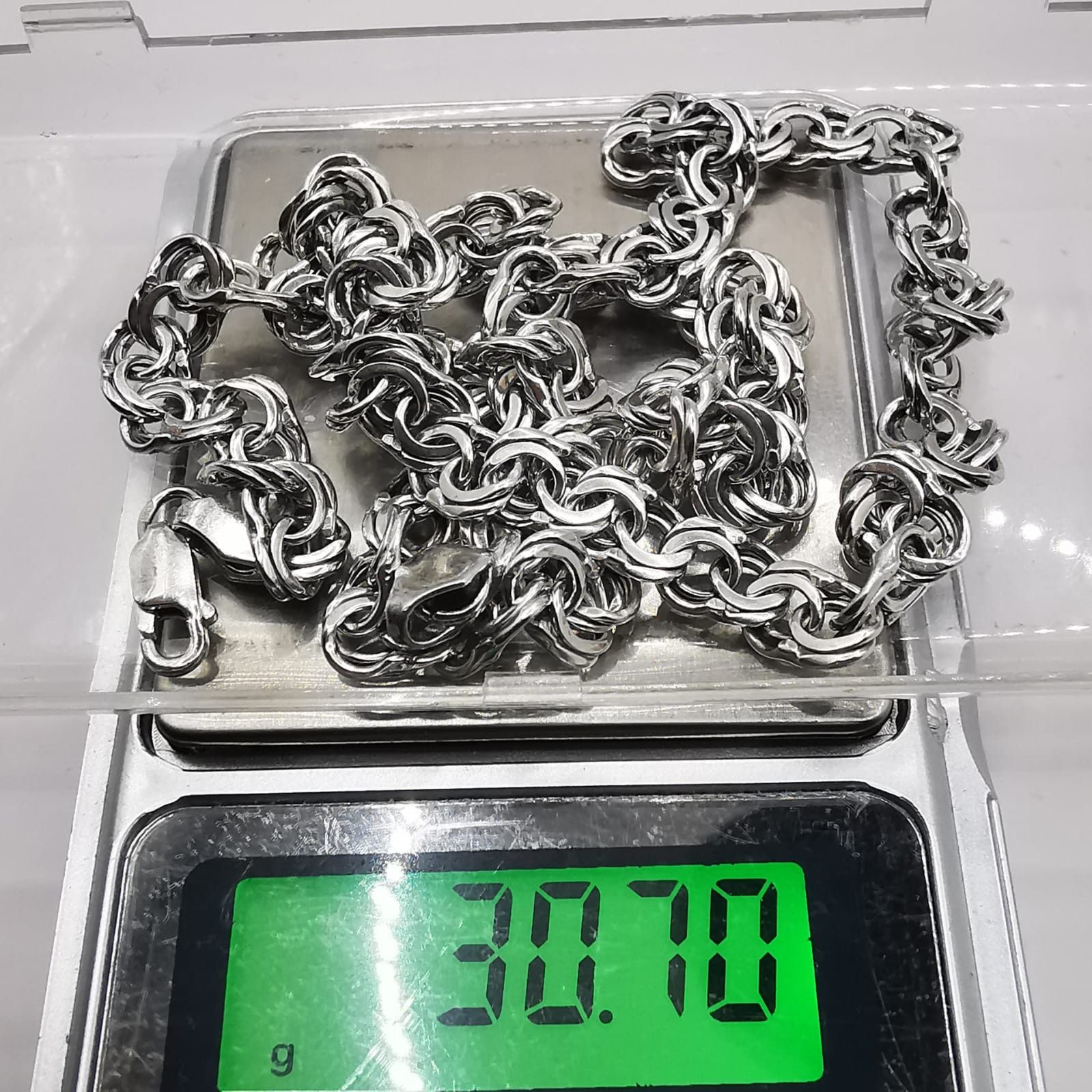 Sterling Silver Vintage Jewelry Chain, 925 Sterling Silver, Signed 30,70g Size ONE SIZE - 5 Thumbnail