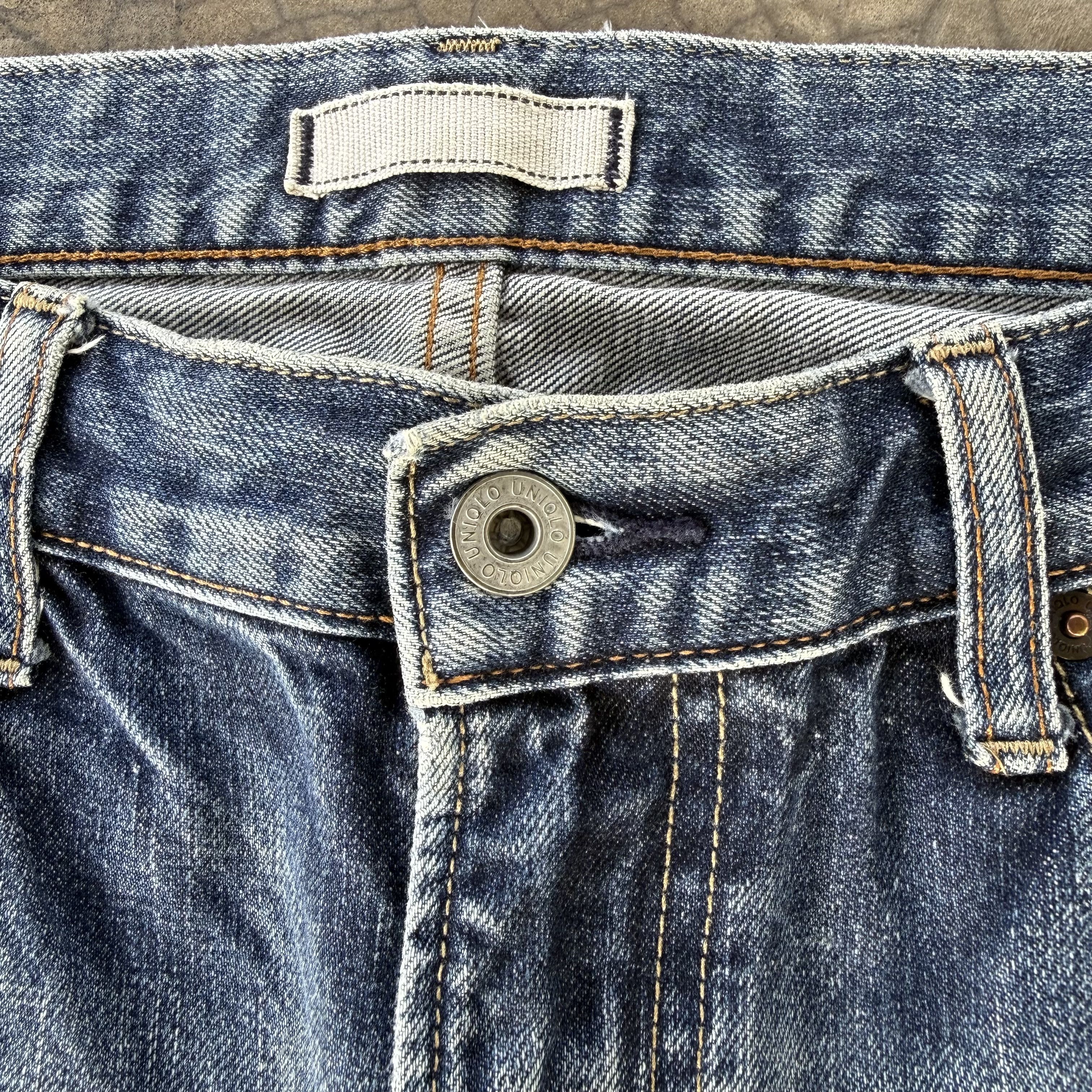 Japanese Brand Vintage Japanese Selvedge Denim Faded Ripped Jean W33x30 Size US 32 / EU 48 - 6 Thumbnail