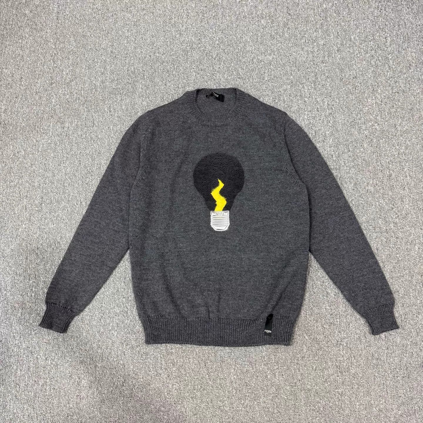 Fendi Fendi Gray Bulb Sweater 50 99 New Size US M / EU 48-50 / 2 - 1 Thumbnail