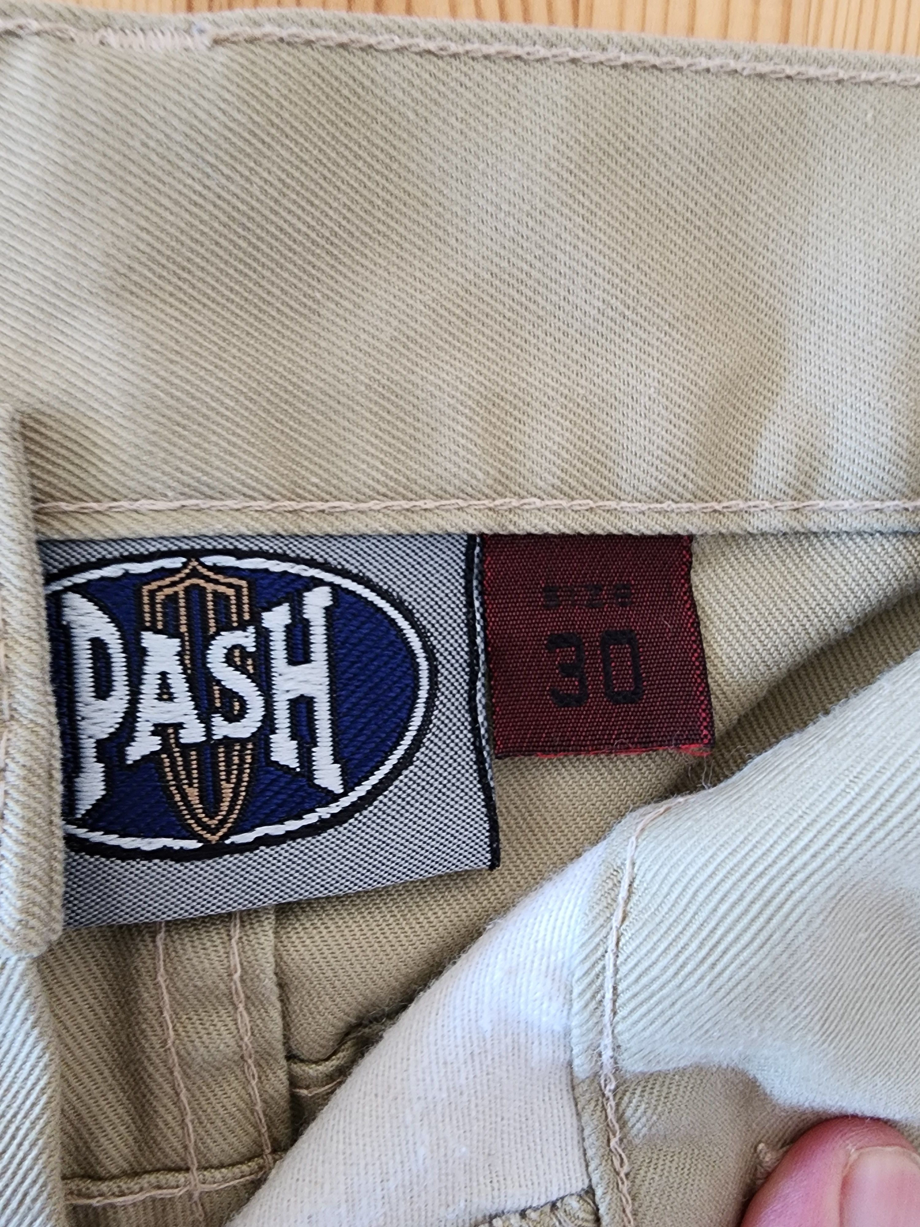 Other Vintage 90s Pash Pants – Beige Khaki, Unworn, Rare Find Size US 32 / EU 48 - 5 Thumbnail