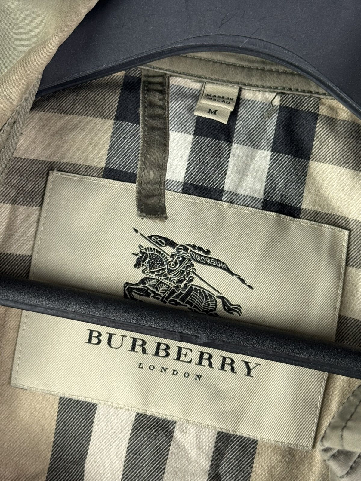 Burberry Vintage 00s Burberry Nova Check Zipper Military Jacket Size US M / EU 48-50 / 2 - 5 Thumbnail