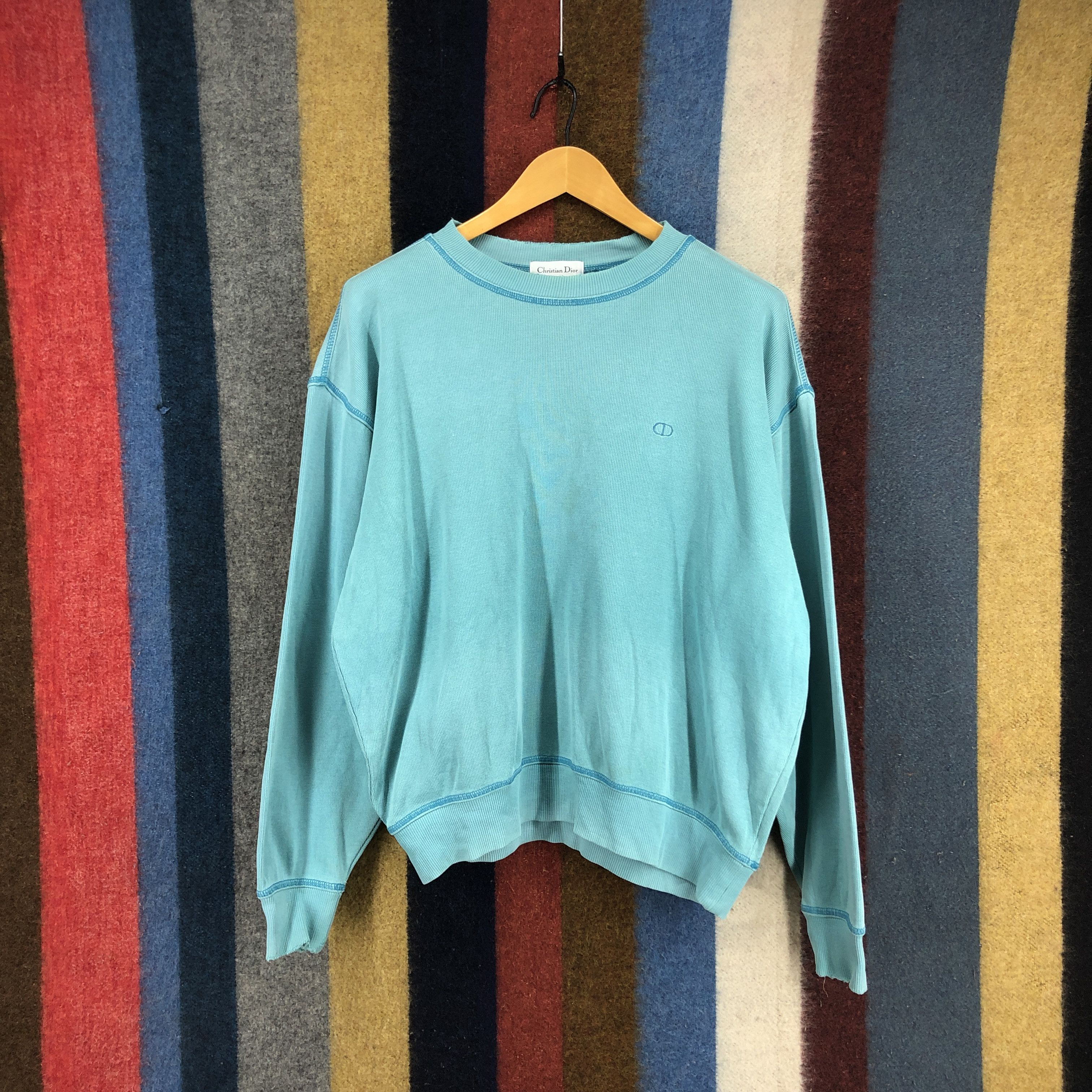 Christian Dior Monsieur Distress CHRISTIAN DIOR Crew Neck Sweatshirt #0538/W Size US L / EU 52-54 / 3 - 1 Thumbnail