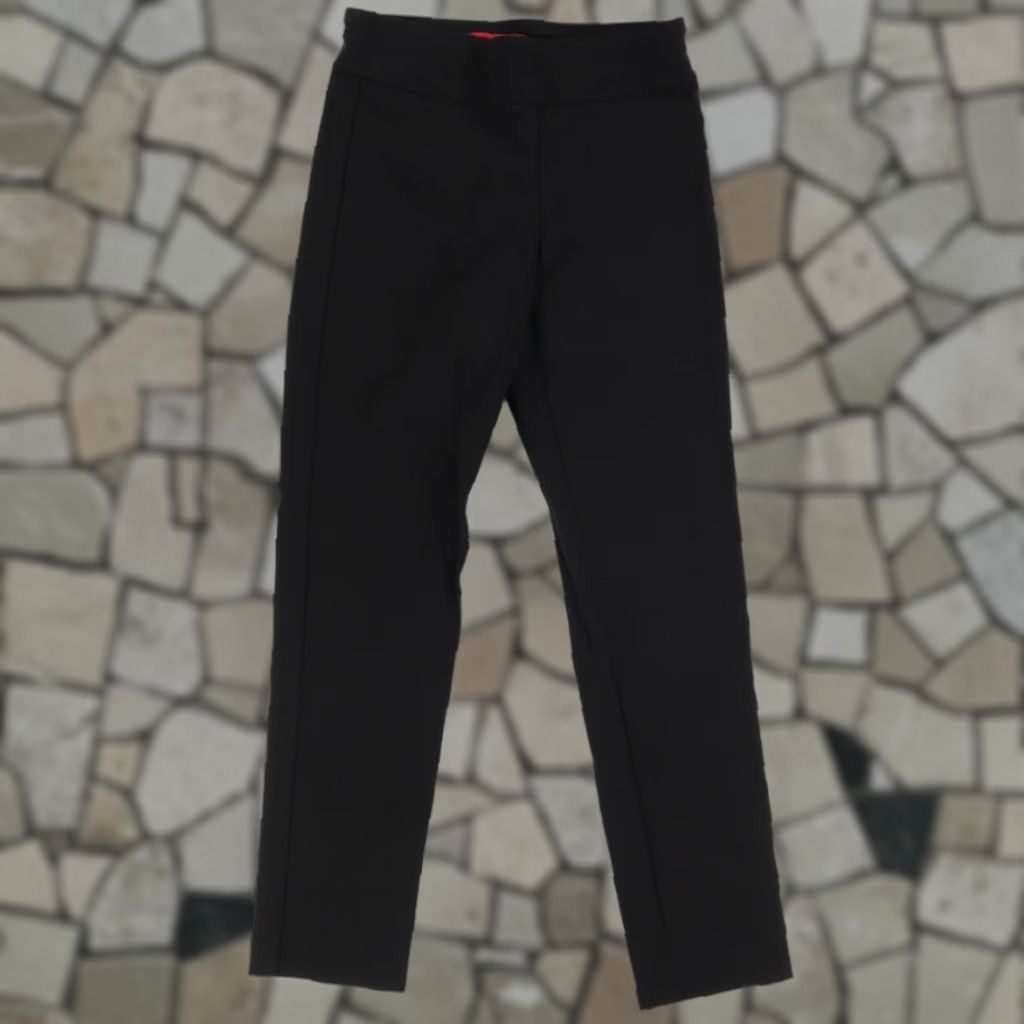 Vintage Krazy Larry Rayon Woven Career Pants Black Women's 2 Size 26" / US 2 / IT 38 - 1 Thumbnail