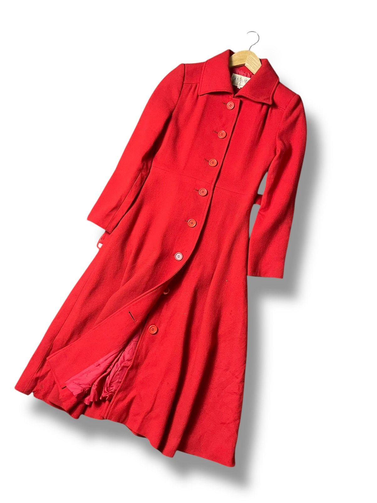 Designer × Japanese Brand × Vintage Bonaaru Japanese Brand Flare Long Wool Coat (56) Size XXS / US 00 / IT 34 - 5 Thumbnail