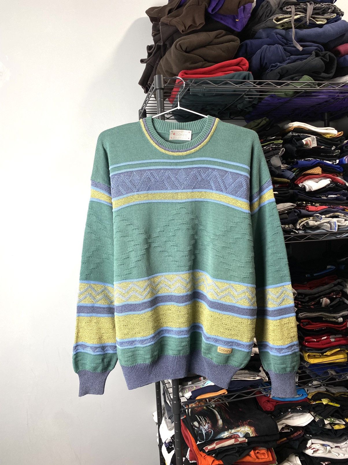 Coogi × Japanese Brand × Vintage 90’s Knit Striped Sweater Coogi style Carlo Colucci Japan Size US M / EU 48-50 / 2 - 1 Thumbnail