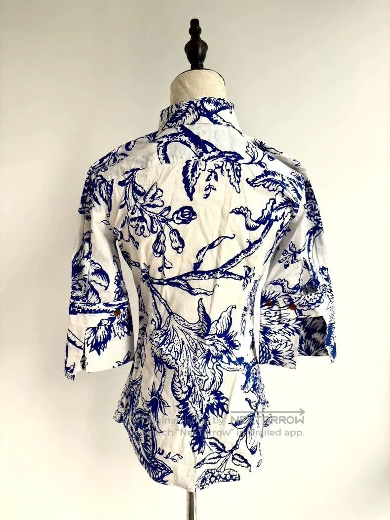 Vivienne Westwood Vivienne Westwood Blue Floral Heart Cutout Shirt. Size US M / EU 48-50 / 2 - 3 Thumbnail