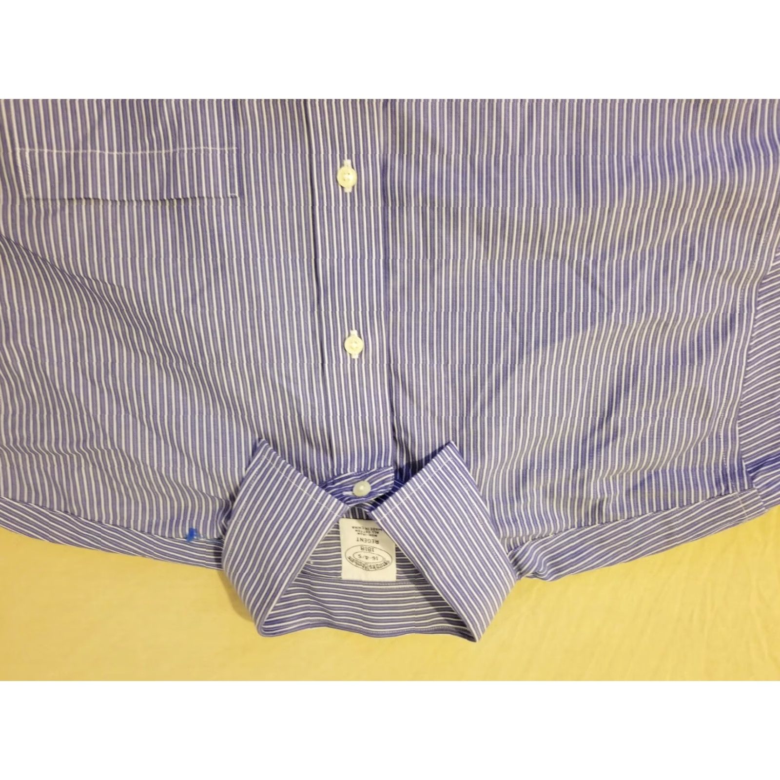 Brooks Brothers Brooks Brothers Dress Shirt Blue Cotton 16 34 35 Button Mens Shirt Regular Size 16 Blue CottonMens Dress Shirt Size 42R - 2 Thumbnail