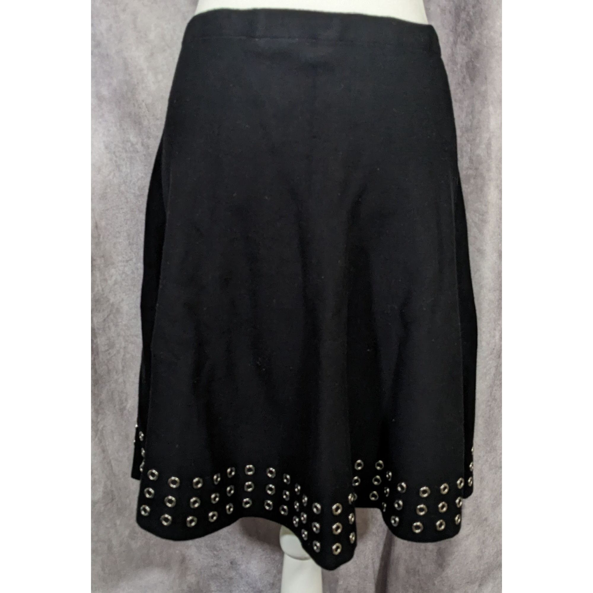 Other Gothic Punk Sioni Rivet Edged Midi Skirt Size 31" - 7 Thumbnail