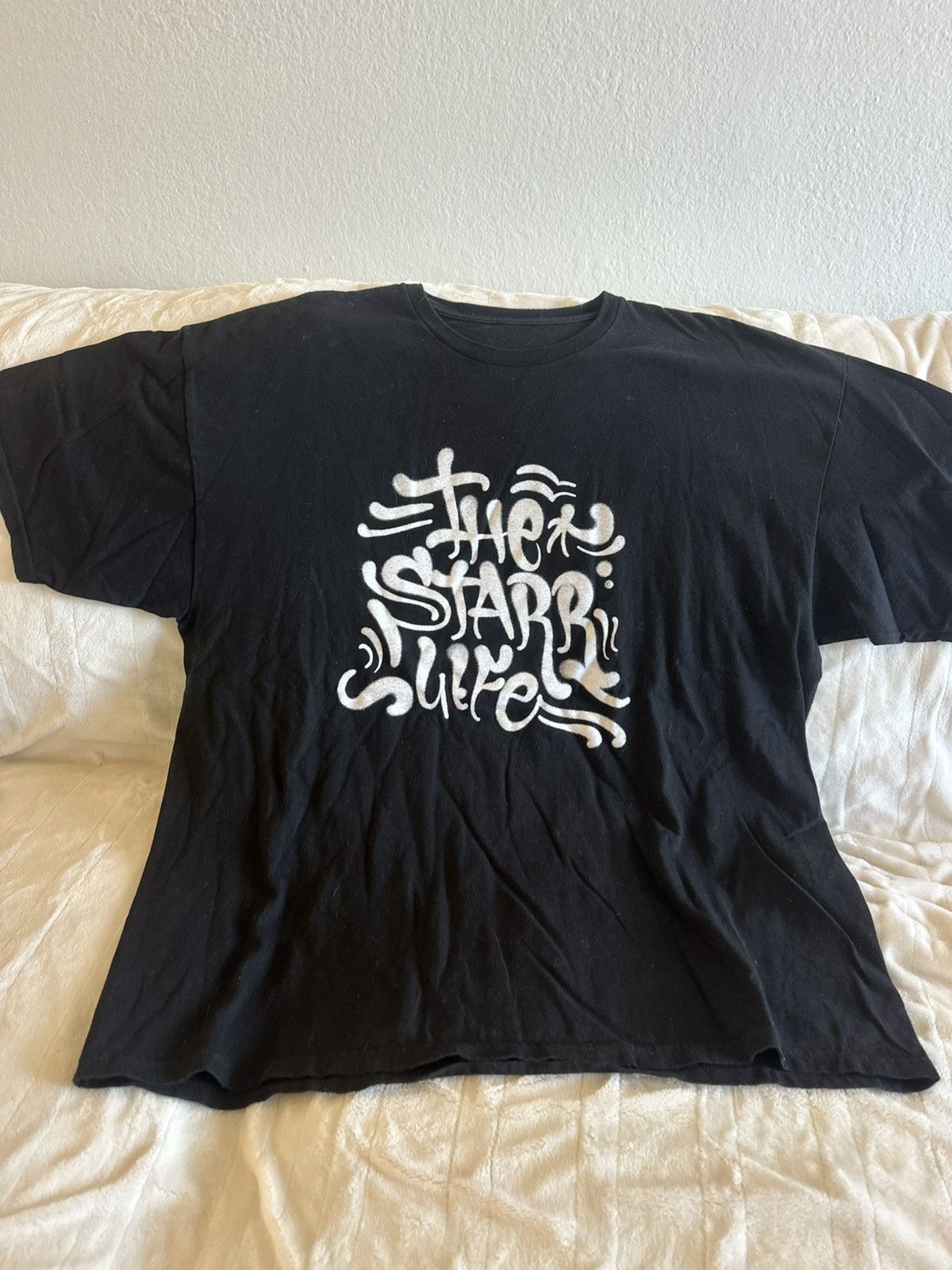 Other Jacob Starr Starr Life Black Spray Paint Graffiti Tee Shirt Size US XXL / EU 58 / 5 - 6 Thumbnail