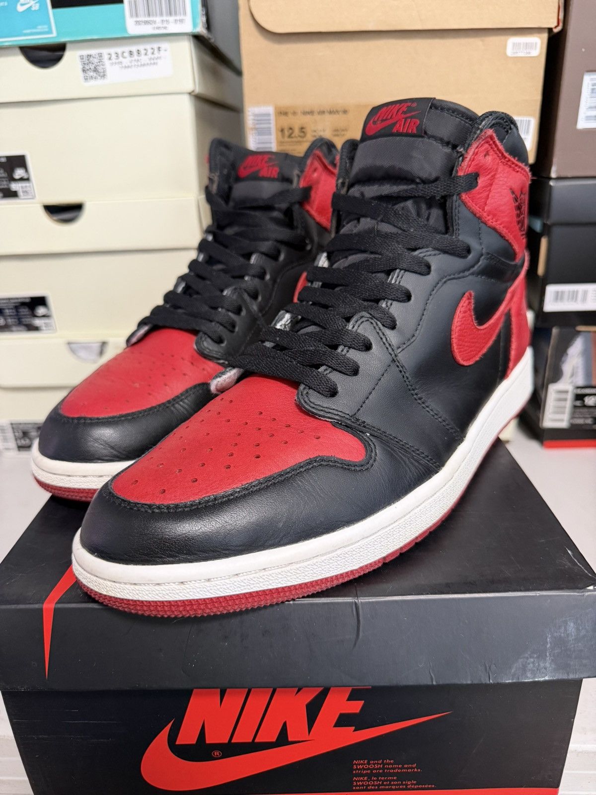 Nike Jordan 1 Retro High “Bred Banned” (2016) Size US 12.5 / EU 45-46 - 1 Thumbnail