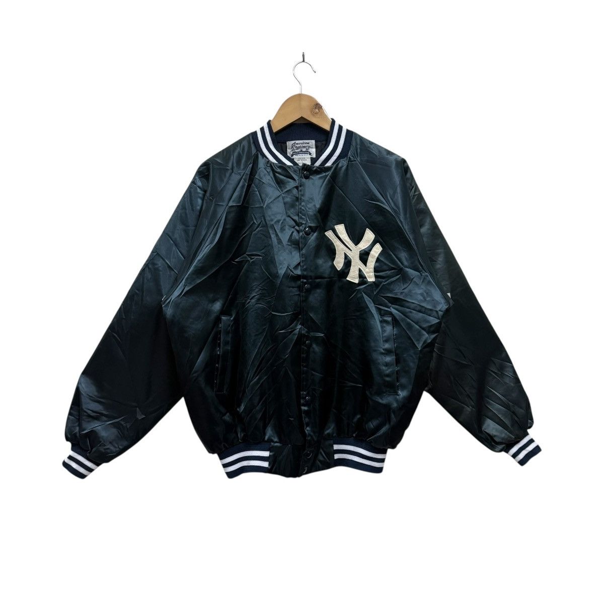 New York Yankees Vintage 90s NY Yankees Bomber Jacket Size US XL / EU 56 / 4 - 1 Thumbnail
