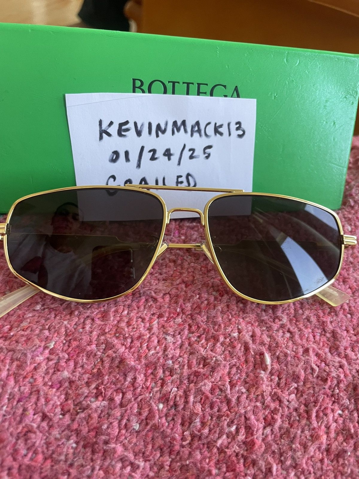 Bottega Veneta Bottega Veneta Aviator Sunglasses Size ONE SIZE - 3 Thumbnail