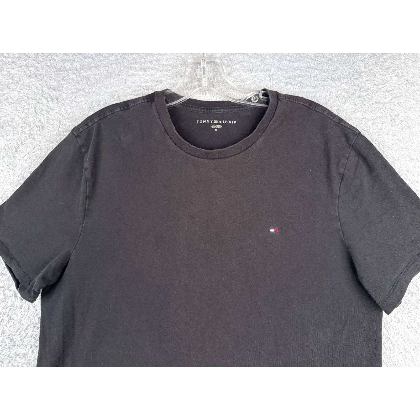 Tommy Hilfiger Tommy Hilfiger Shirt Men Medium Black Short Sleeve Crew Neck Cotton Logo Casual Size US M / EU 48-50 / 2 - 4 Thumbnail