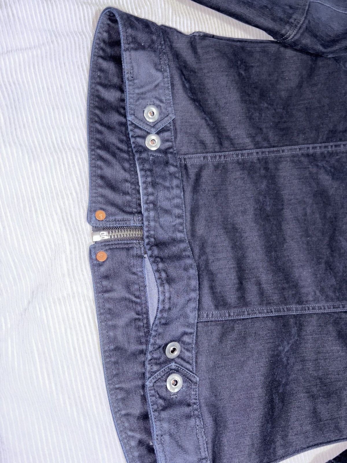 G-Star S Air Force Denim Jacket Blue Jean Dark Wash 5 Zip y2k vtg Size US S / EU 44-46 / 1 - 4 Thumbnail