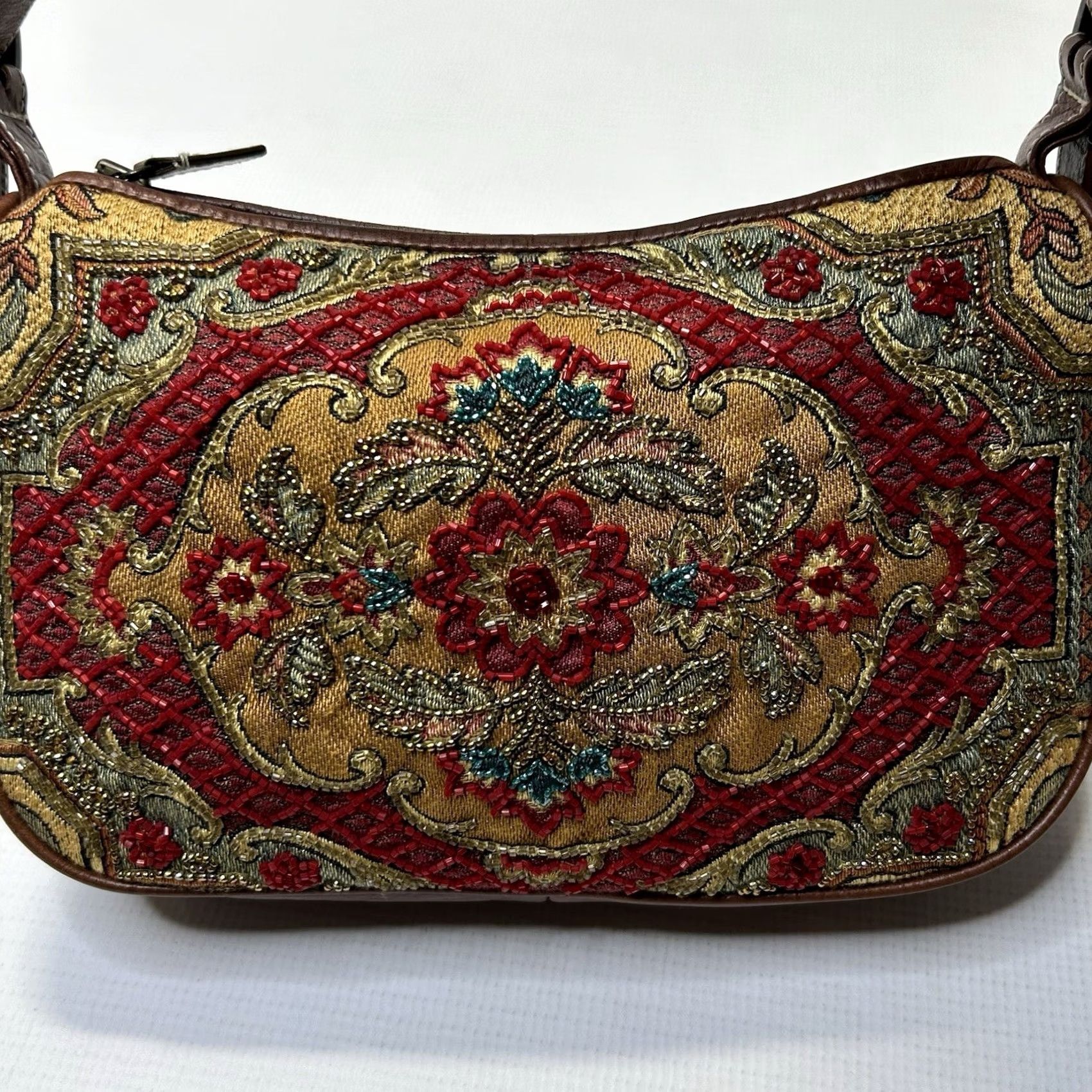 Vintage VINTAGE Isabella Fiore Embellished Tapestry Shoulder Bag Size ONE SIZE - 4 Thumbnail