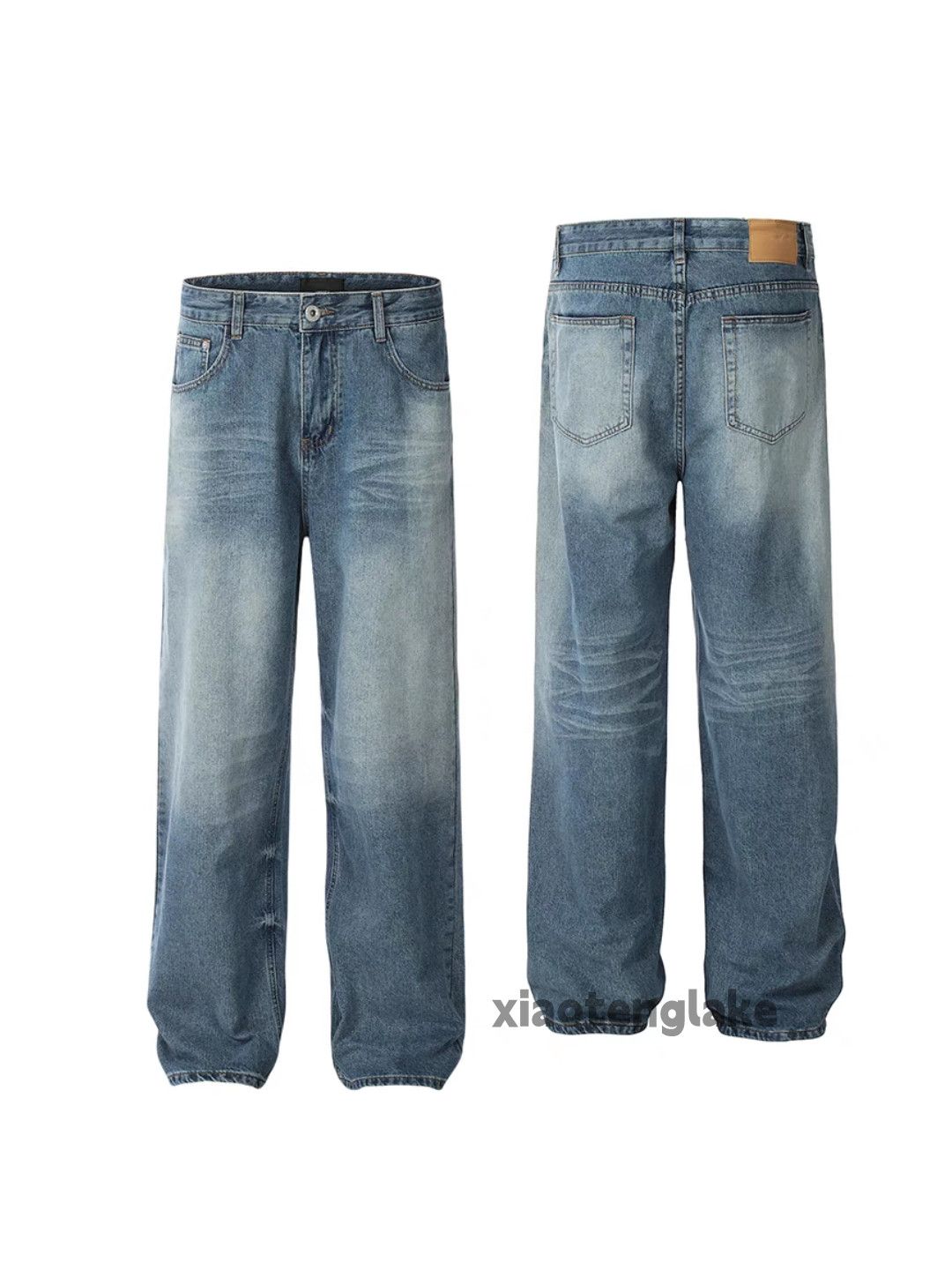 Jean × Vintage washed faded cleanfit loose baggy yuppie jeans Size US 28 / EU 44 - 2 Thumbnail