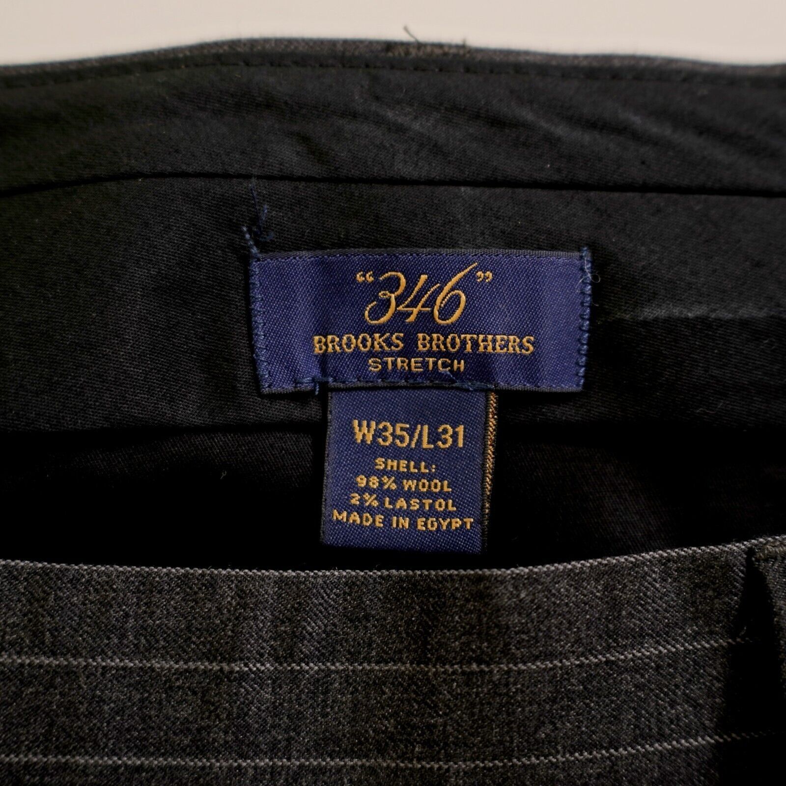 Brooks Brothers Brooks Brothers 346 Stretch Gray Wool Striped Pleated Cuffed Size 34R - 5 Thumbnail