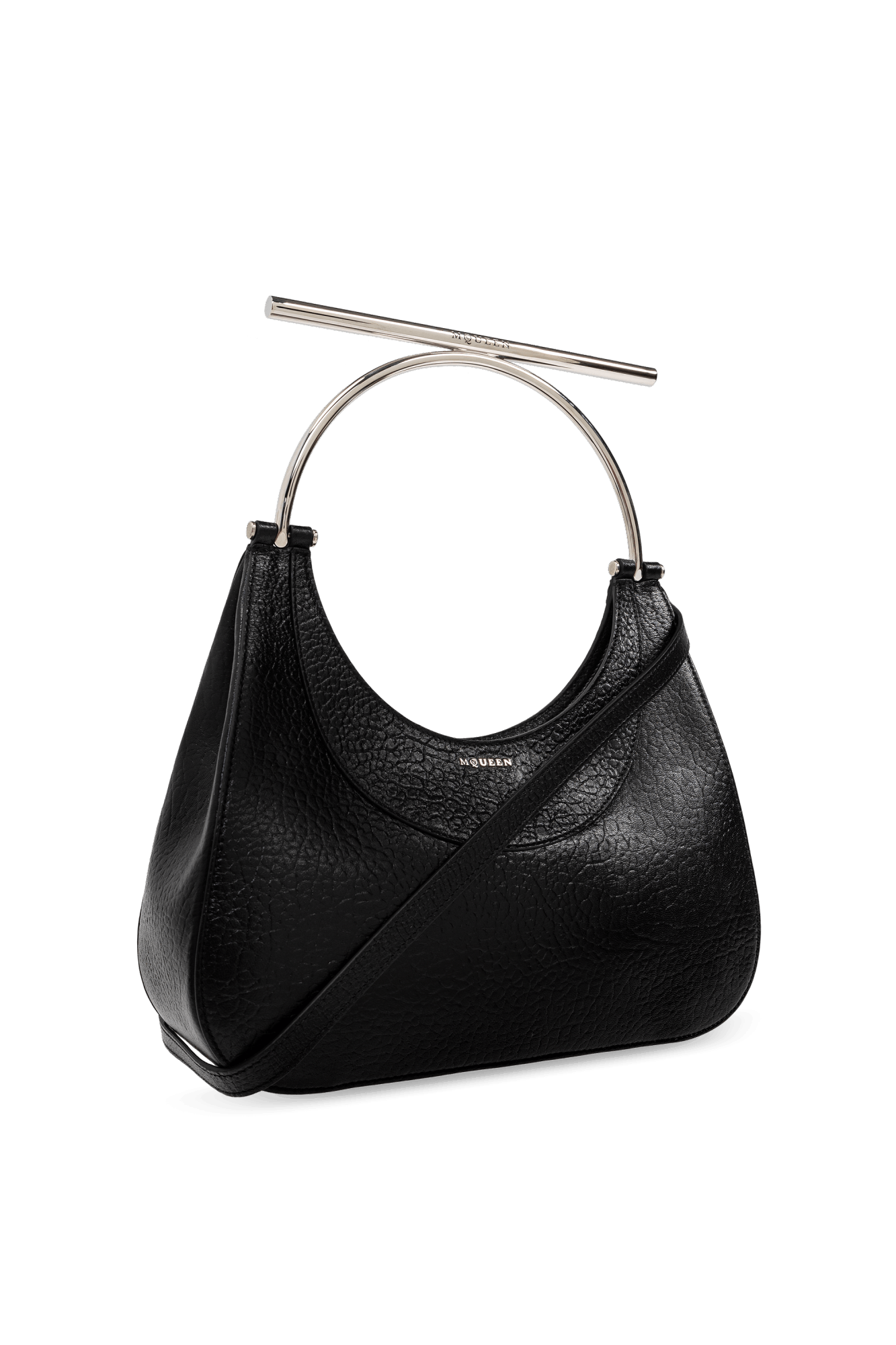 Alexander McQueen o1s22i1n1024 Size: OS / Cross-Bar Handbag in Black Size ONE SIZE - 4 Thumbnail