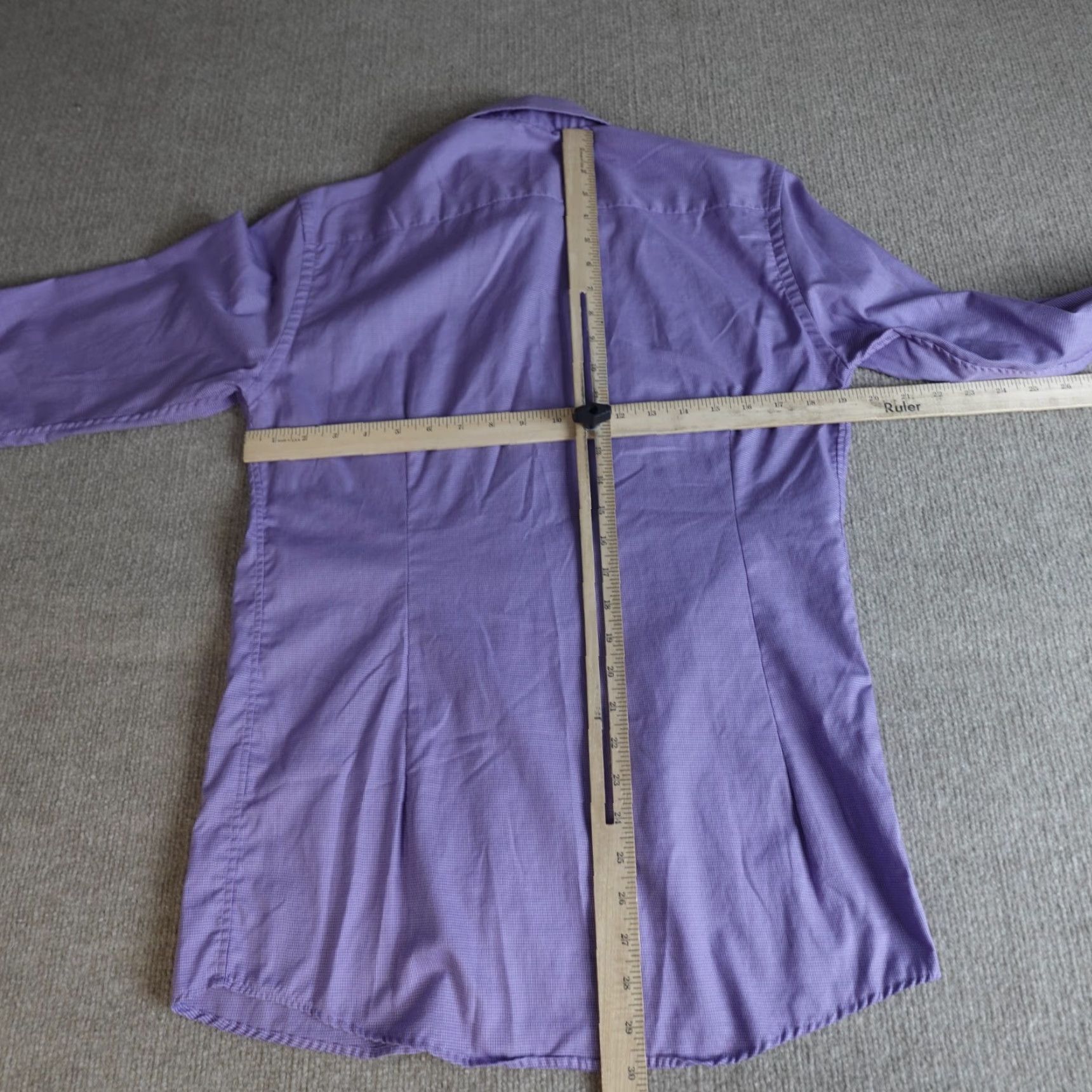 Eton Eton Mens Shirt Medium Slim Purple Geometric 100% Cotton Button-Up Long Sleeve Casual Business Party/Cocktail Size US M / EU 48-50 / 2 - 4 Thumbnail