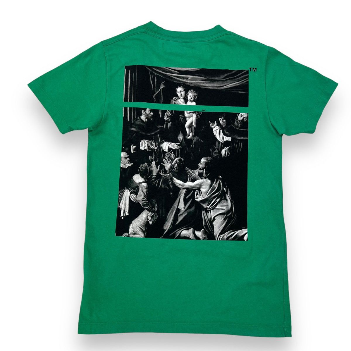 Off-White Off-White Caravaggio Back Green T Shirt Size US XS / EU 42 / 0 - 3 Thumbnail