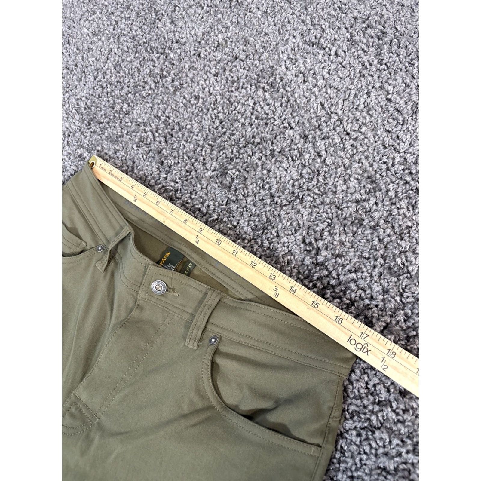 Prana Prana Pants Slim Fit 34x33 Green Nylon Hiking Outdoor Work Men Chino Stretch Straight 33 Inseam Regular Size US 34 / EU 50 - 4 Thumbnail