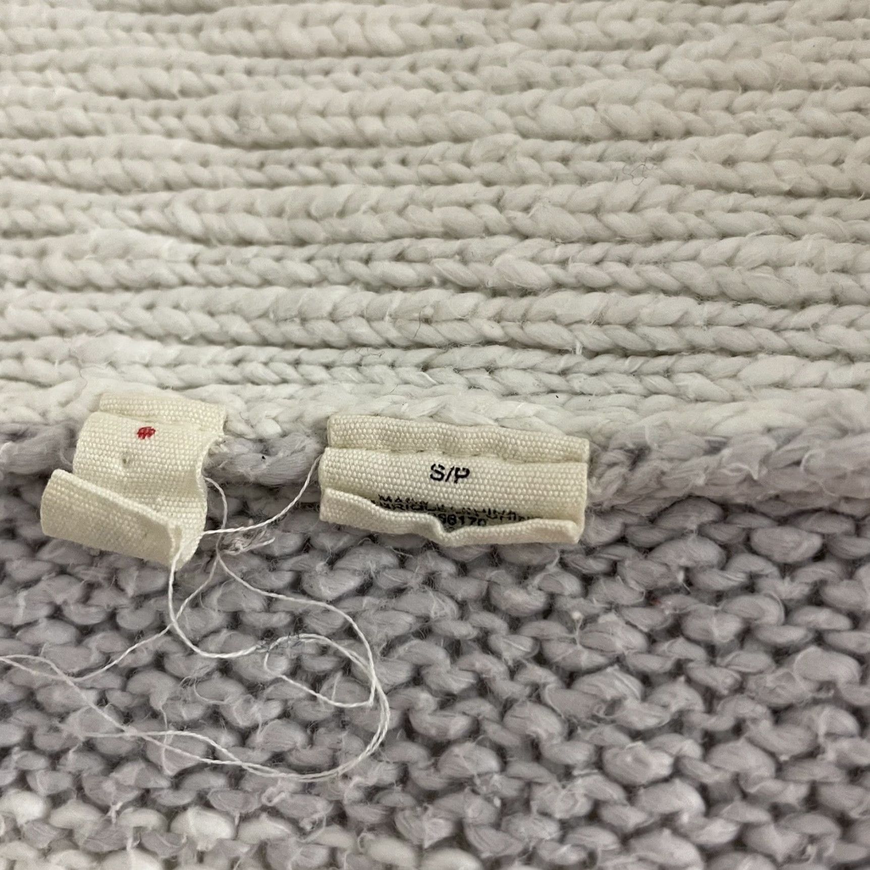 Anthropologie MOTH Anthropologie Button Front Chunky Cardigan Sweater Women's Small Ivory Gray Size S / US 4 / IT 40 - 2 Thumbnail