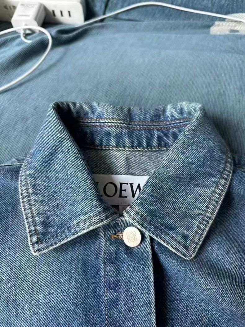 Loewe LOEWE Leather denim jacket Size S / US 4 / IT 40 - 3 Thumbnail
